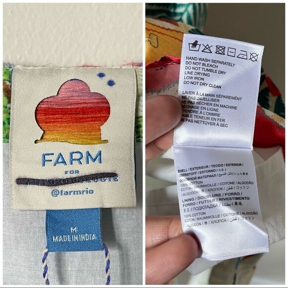 Farm Rio Crochet Tropical Floral tiered Mini Dress NWOT Medium - Picture 5 of 7